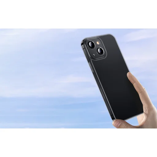 iPhone 13 Pro Baseus Matt üveg tok (áttetsző fekete) + kijelzővédő üvegfólia - 7