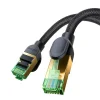 Baseus fonott hálózati kábel cat.8 Ethernet RJ45, 40Gbps, 0.5m (fekete) thumbnail