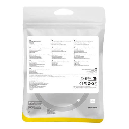 Baseus fonott hálózati kábel cat.8 Ethernet RJ45, 40Gbps, 0.5m (fekete) - 9