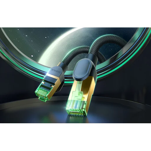 Baseus fonott hálózati kábel cat.8 Ethernet RJ45, 40Gbps, 0.5m (fekete) - 11