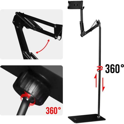 XO telefon tartóállvány C137 fekete 135cm - 6