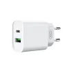 XO hálózati töltő adapter CE02A PD 20W QC 3.0 18W 1x USB 1x USB-C fehér thumbnail