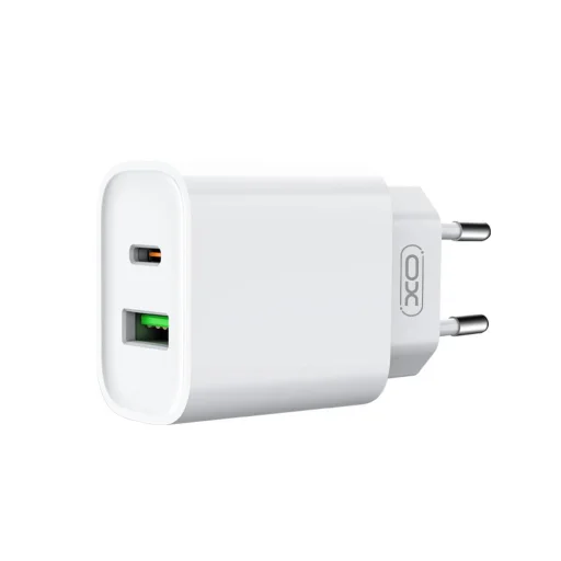 XO hálózati töltő adapter CE02A PD 20W QC 3.0 18W 1x USB 1x USB-C fehér - 1