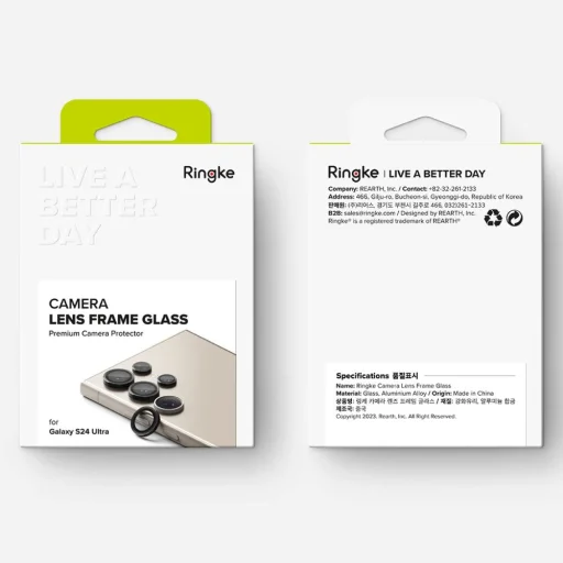 Samsung Galaxy S24 Ultra Ringke kameralencsevédő üvegfólia fekete - 2