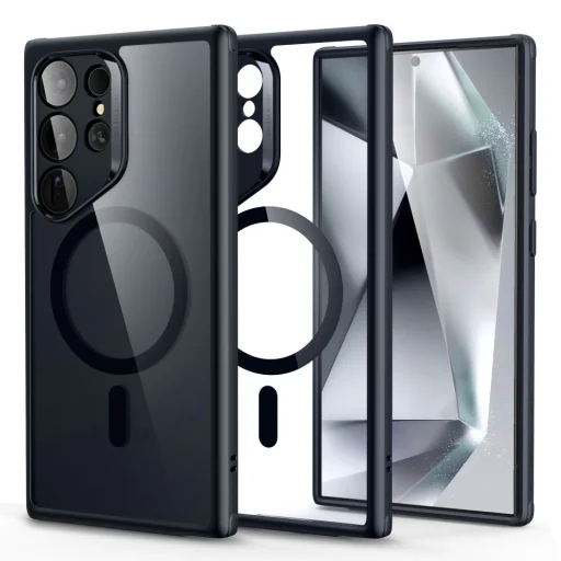 Samsung Galaxy S24 Ultra ESR Air Armor HaloLock MagSafe tok átlátszó/fekete - 1