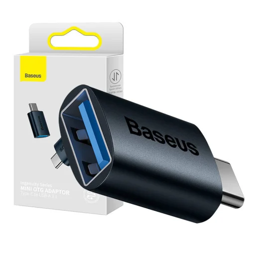 Baseus Ingenuity USB-C – USB-A OTG adapter (kék) - 7