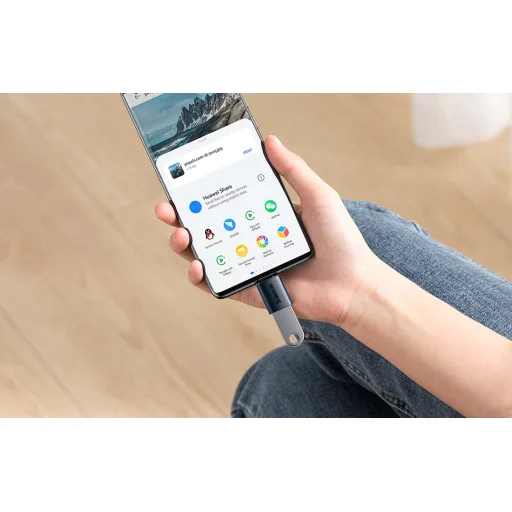 Baseus Ingenuity USB-C – USB-A OTG adapter (kék) - 4