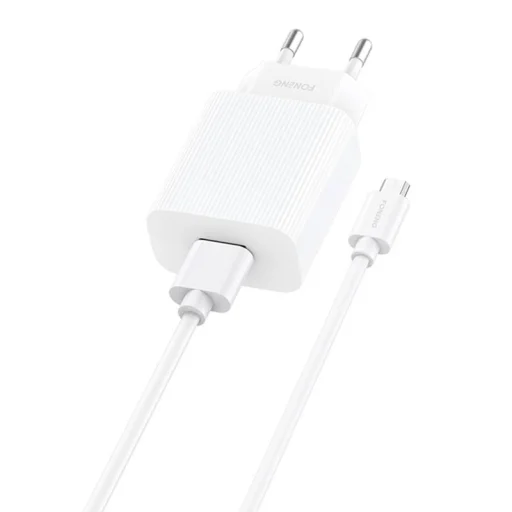 Foneng EU28 USB-A hálózati töltő adapter + USB-A - MICRO-USB kábel QC 3.0 - 1