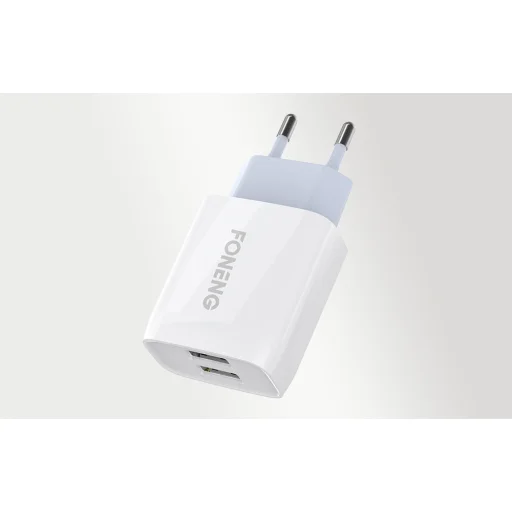 Foneng EU30 2xUSB-A hálózati töltő adapter + USB-A - USB-C kábel - 4