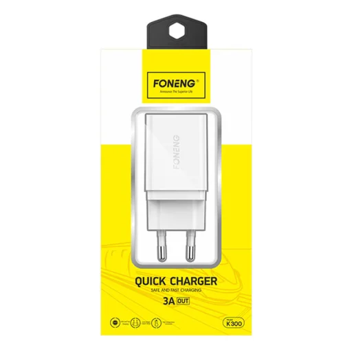 Foneng K300 USB-A hálózati töltő adapter (fehér) - 2