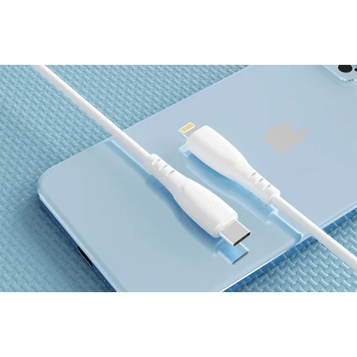 Foneng X75 USB-C - Lightning kábel, 3A, 1m (fehér) - 2
