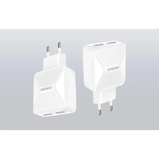 Foneng EU35 hálózati töltő adapter 2X USB-A 2.4A + USB-A - Lightning kábel - 7