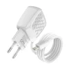 Foneng EU25 hálózati töltő adapter 2x USB-A 2.4A beépített Lightning kábellel (fehér) thumbnail