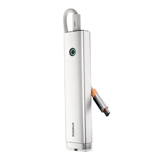 Baseus UltraJoy Series AIR 5-Portos HUB elosztó adapter Type-C - HDMI, 2xUSB3.0, PD 100W, RJ45 (ezüst) - 1