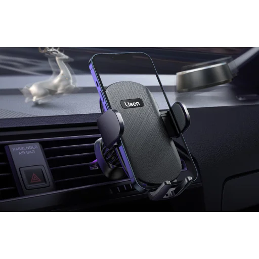 Lisen Dragon Ball szellőzőrácsra rögzíthető autós telefontartó (fekete) - 4