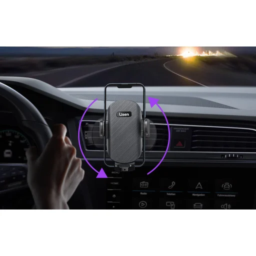 Lisen Dragon Ball szellőzőrácsra rögzíthető autós telefontartó (fekete) - 2