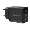 Choetech PD6052 hálózati töltő adapter GAN3 USB-A + USB-C PD35W (fekete) thumbnail