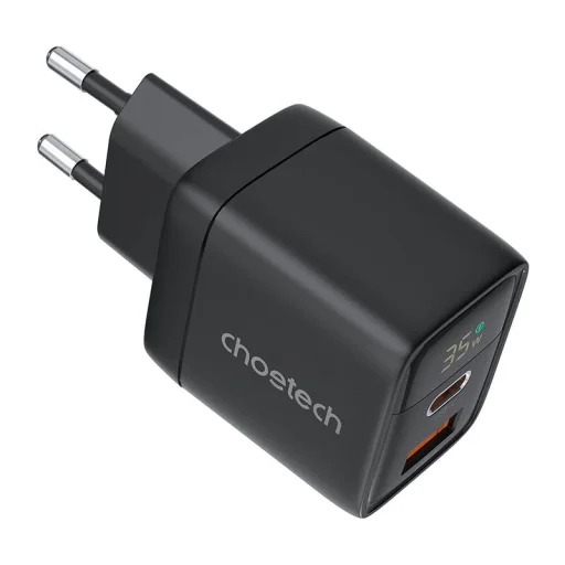 Choetech PD6052 hálózati töltő adapter GAN3 USB-A + USB-C PD35W (fekete) - 6