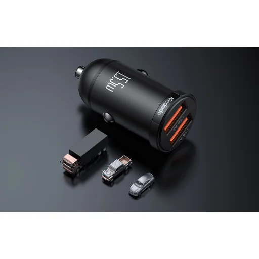 Mcdodo CC-2950 autós szivargyújtós töltő 2x USB-A, 15.5W (fekete) - 5