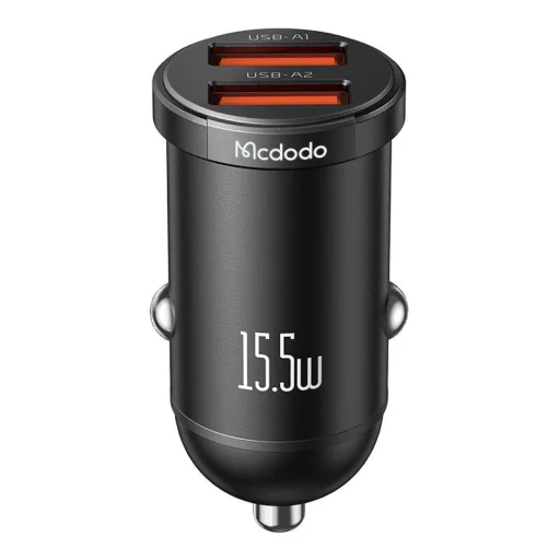 Mcdodo CC-2950 autós szivargyújtós töltő 2x USB-A, 15.5W (fekete) - 1