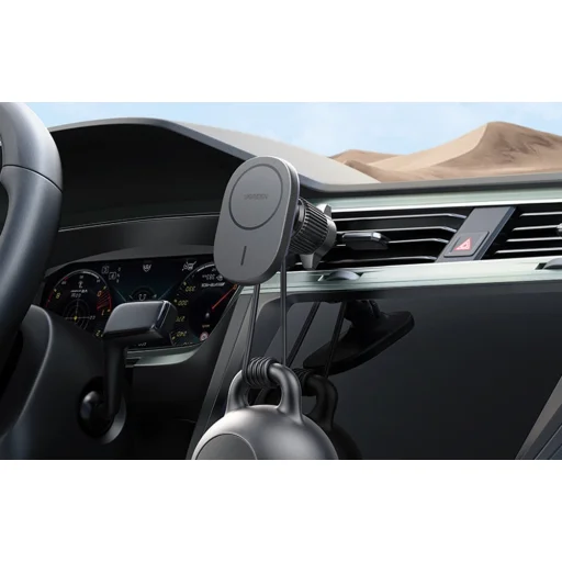 Ugreen W522 mágneses autós vezeték nélküli töltő (fekete) magsafe kompatibilis - 5