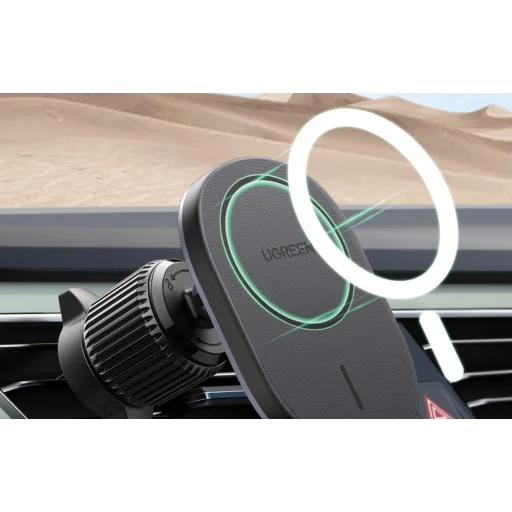 Ugreen W522 mágneses autós vezeték nélküli töltő (fekete) magsafe kompatibilis - 6