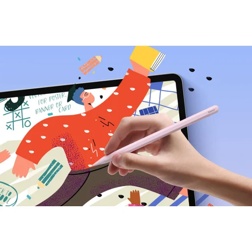 Baseus Smooth Writing Stylus vezeték nélküli töltéssel telefonhoz/táblagéphez (rózsaszín) (SXBC060104) - 6