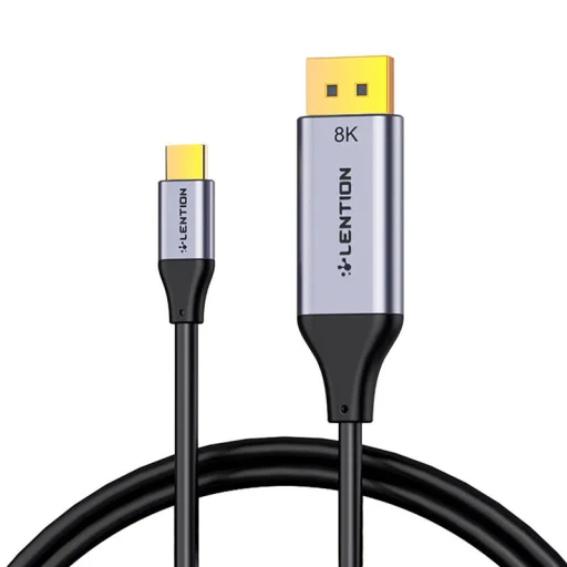 Lention USB-C - DisplayPort kábel 8K60Hz, 1.7m (fekete) - 1