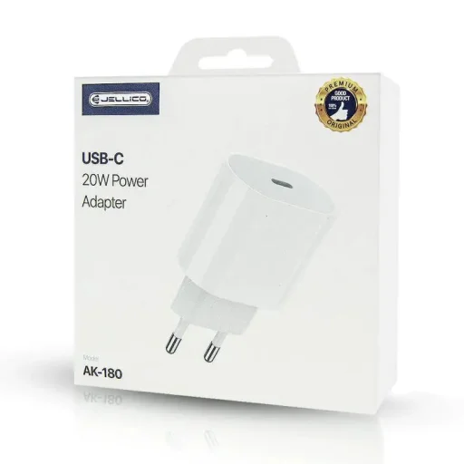 Jellico AK180 hálózati töltő adapter PD 20W 1xUSB-C fehér - 2