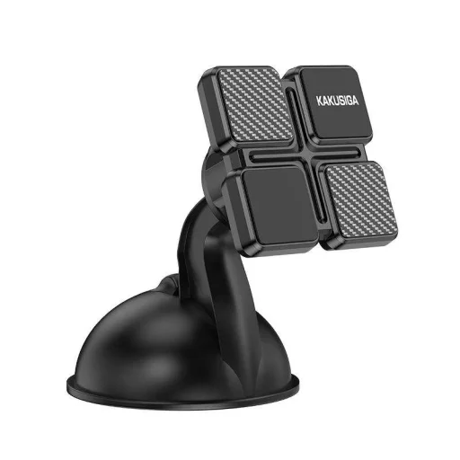KAKUSIGA KSC-780B Mágneses autós telefontartó műszerfalra / szélvédőre fekete - 3