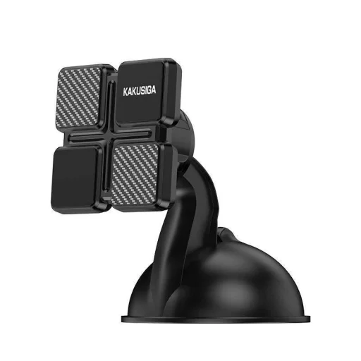 KAKUSIGA KSC-780B Mágneses autós telefontartó műszerfalra / szélvédőre fekete - 1