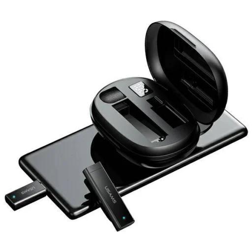 USAMS ENC 2.4G vezeték nélküli Lavalier mikrofon Lightning ZB244MKF01 (US-ZB244) - 9