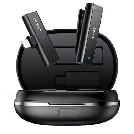 USAMS ENC 2.4G vezeték nélküli Lavalier mikrofon Lightning ZB244MKF01 (US-ZB244) - 1