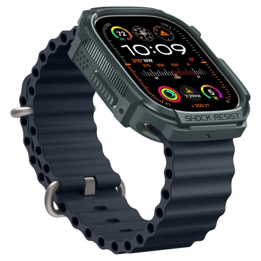 Apple Ultra 1/2 (49mm) Spigen Rugged Armor tok Abyss zöld - 4