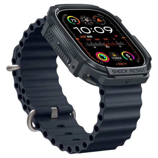 Apple Ultra 1/2 (49mm) Spigen Rugged Armor tok sötét szürke - 3