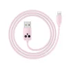 HOCO KX1 USB-A - Lightning kábel 1m, rózsaszín bagoly thumbnail
