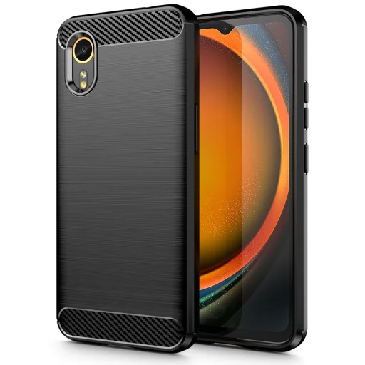 Samsung Galaxy XCover 7 Tech-Protect carbon mintájú TPU tok fekete - 1