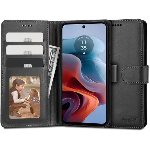 Motorola Moto G34 5G Tech-Protect Wallet fliptok fekete - 1