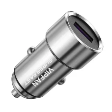 Vipfan C07 autós szivargyújtós töltő USB-A, 5A (ezüst)