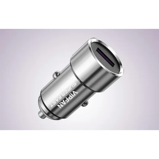 Vipfan C07 autós szivargyújtós töltő USB-A, 5A (ezüst) - 2