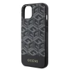 iPhone 15 Guess PU G Cube MagSafe kompatibilis telefontok fekete (GUHMP15SHGCFSEK) - 4