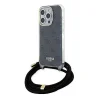 iPhone 15 Pro Max GUESS 4G IML Printed Crossbody Strap tok fekete (GUHCP15XHC4SEK) thumbnail