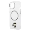 iPhone 15 Karl Lagerfeld IML Karl és Choupette NFT MagSafe kompatibilis átlátszó tok (KLHMP15SHNKCIT) - 1