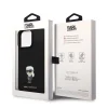  iPhone 15 Pro Fekete Karl Lagerfeld Liquid Silicone Metal Ikonik tok thumbnail