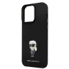  iPhone 15 Pro Fekete Karl Lagerfeld Liquid Silicone Metal Ikonik tok thumbnail