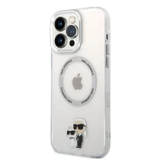  Apple iPhone 15 Pro Karl Lagerfeld IML Karl és Choupette NFT MagSafe kompatibilis átlátszó tok (KLHMP15LHNKCIT)