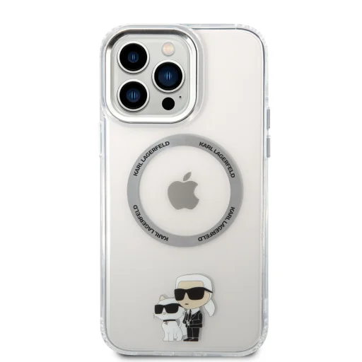iPhone 13 Pro Max Karl Lagerfeld IML Karl és Choupette NFT MagSafe kompatibilis tok átlátszó (KLHMP13XHNKCIT) - 2