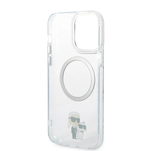 iPhone 13 Pro Max Karl Lagerfeld IML Karl és Choupette NFT MagSafe kompatibilis tok átlátszó (KLHMP13XHNKCIT) - 5