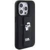  iPhone 15 Pro Max Karl Lagerfeld Saffiano Grip Stand Metal Logo tok fekete (KLHCP15XGSAKCPK) thumbnail