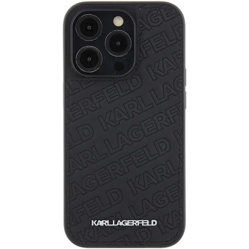  iPhone 15 Pro Max Karl Lagerfeld PU Szteppelt Minta tok fekete (KLHCP15XPQKPMK) - 3